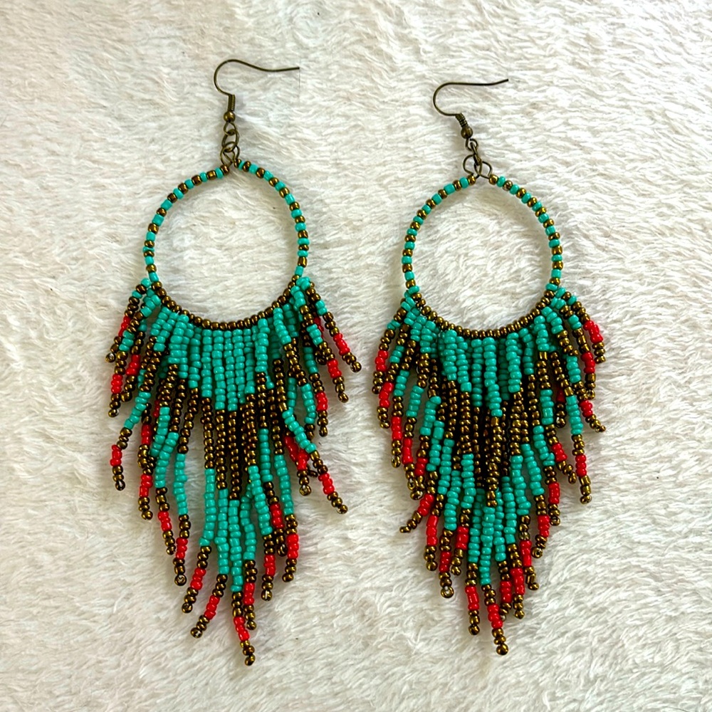 Artisan Seed Bead Earrings